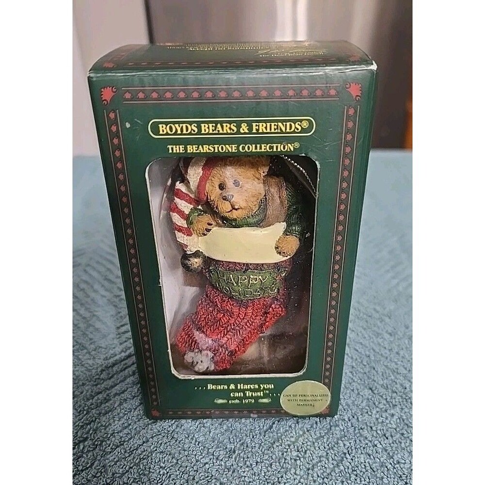 2003 Boyds Bears & Friends "OTTO ELFBEARY" Resin Christmas Ornament #257020 1stE